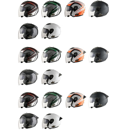 KUQIBAO Motorcycle Smart Bluetooth Sun Protection Double Lens Safety Helmet, Size: XXL(White+Gray Tail) - Helmets by KUQIBAO | Online Shopping UK | buy2fix