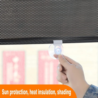 40x125cm Laser Silver Suction Cup Telescopic Car Sun Protection Blackout Curtain - Window Foils & Solar Protection by buy2fix | Online Shopping UK | buy2fix