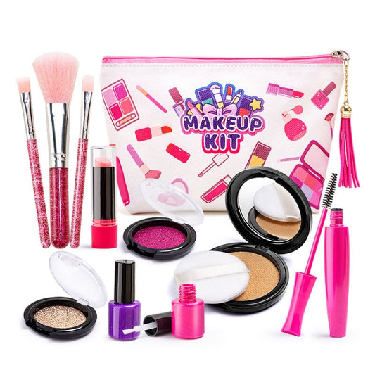 11pcs/set Girls Simulation Dressing Makeup Box Play House Non-toxic Cosmetics Set, Style: Beautiful Makeup Bag 1164 - Pretend Play Toys by buy2fix | Online Shopping UK | buy2fix