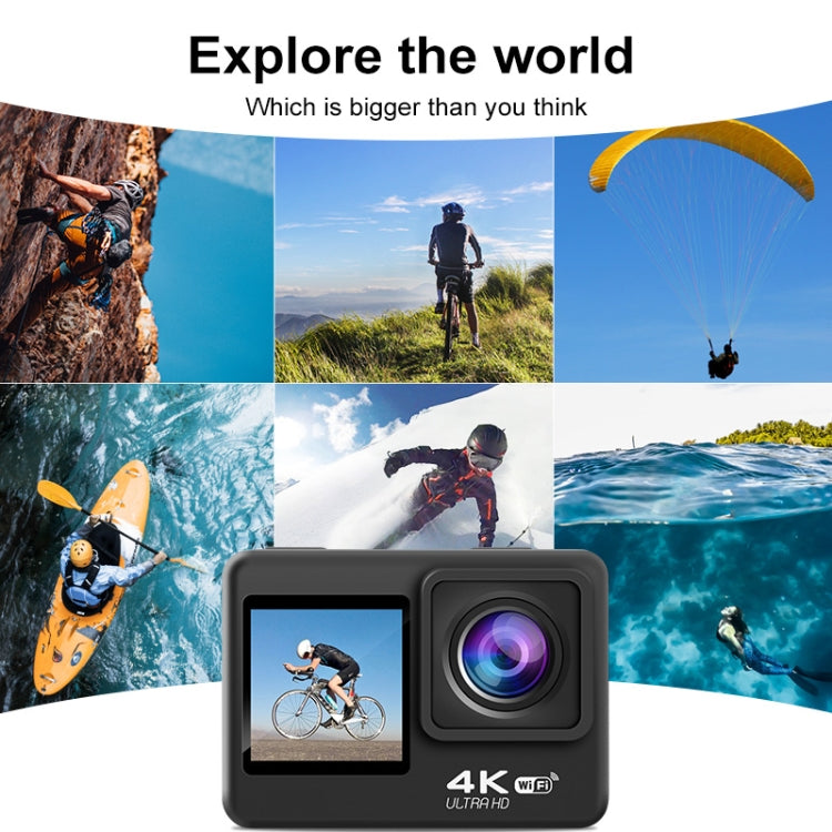 WIFI Color Dual-Screen HD 4K Anti-Shake Video Outdoor Waterproof Sports Camera(AT-Q60AR) - Other Camera by buy2fix | Online Shopping UK | buy2fix