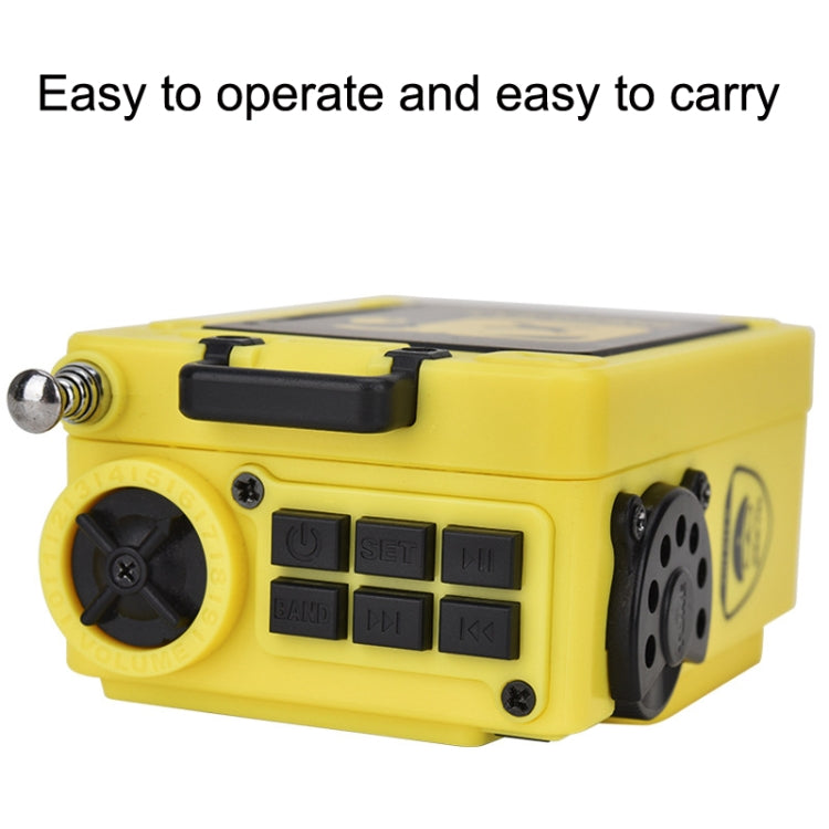 HanRongda HRD-701 Portable Full Band Radio Subwoofer Bluetooth TF Card Digital Display Radio(Yellow) - Radio Player by HanRongda | Online Shopping UK | buy2fix