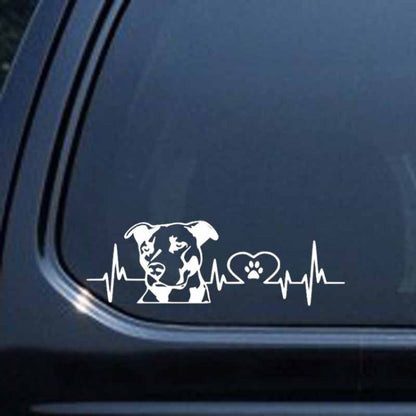 10pcs Pitbull Love Car Sticker Car Rear Modification Plate Label(Black) - Decorative Sticker by buy2fix | Online Shopping UK | buy2fix