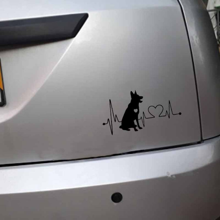 10pcs German Shepherd Cartoon Animal Car Sticker(White) - Decorative Sticker by buy2fix | Online Shopping UK | buy2fix