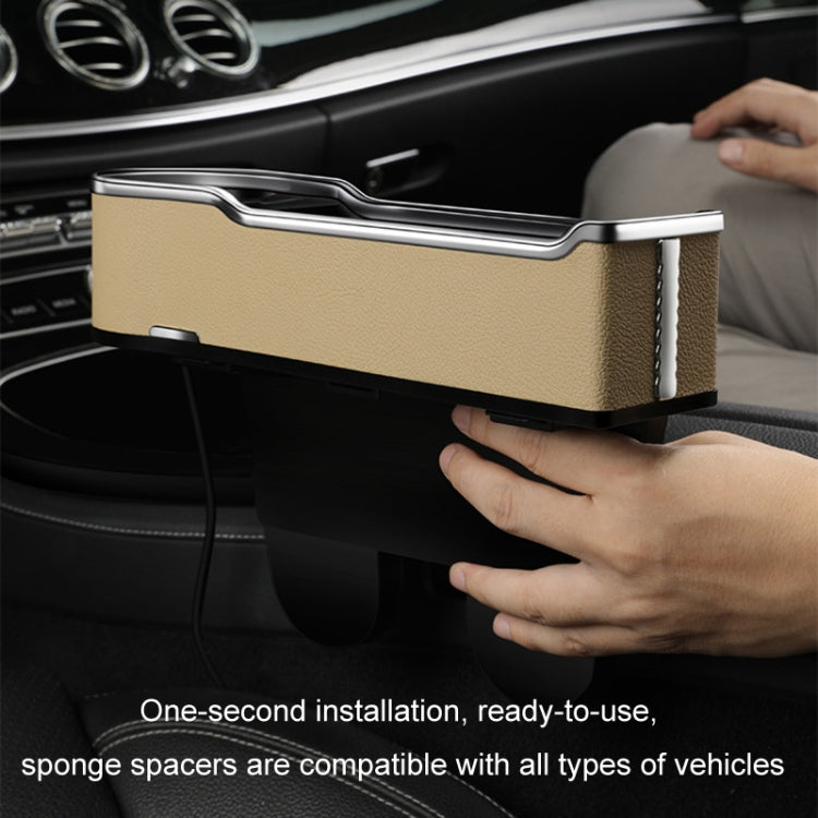 Car Seat Gap Storage Box Multifunctional Mobile Phone USB Charger, Color: QC3.0 Red - Stowing Tidying by buy2fix | Online Shopping UK | buy2fix