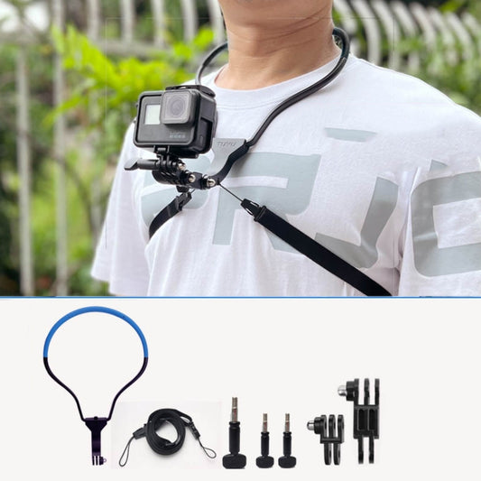 TUYU Camera Neck Holder Mobile Phone Chest Strap Mount  For Video Shooting//POV, Spec: Standard (Blue) - Stand by buy2fix | Online Shopping UK | buy2fix