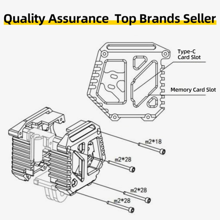 For DJI O3 AIR UNIT Camera Module Case Frame CNC Cage Holder - Other Accessories by buy2fix | Online Shopping UK | buy2fix