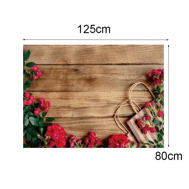 1.25x0.8m Wood Grain Flower Branch Props 3D Simulation Photography Background Cloth, Style: C-2283 - Wood Floor by buy2fix | Online Shopping UK | buy2fix