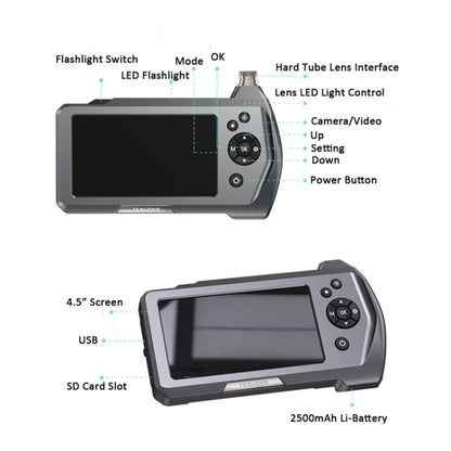 TESLONG NTS450A 4.5-inch Screen Industrial Handheld Endoscope with Light, Speci: 5.5mm Lens-1m -  by TESLONG | Online Shopping UK | buy2fix