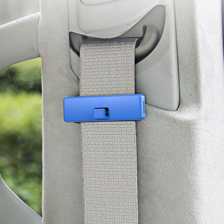 SHUNWEI 1pair Car Safety Belt Limiter Anti-Stranglehold Clip(Blue) - Seat Accessories by SHUNWEI | Online Shopping UK | buy2fix