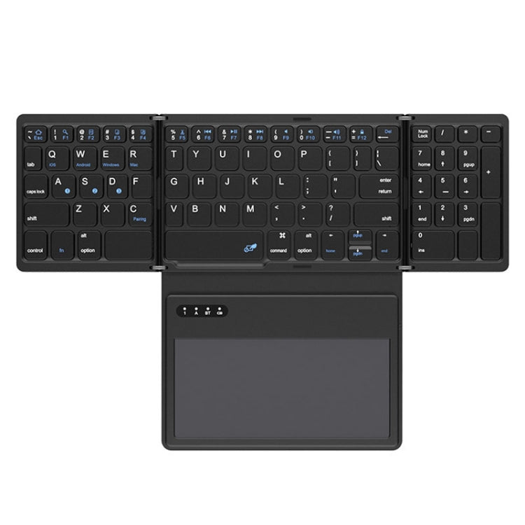 Leather Wireless Bluetooth Keyboard With Touch-Pad Multi-System External Portable Universal Keypad - Wireless Keyboard by buy2fix | Online Shopping UK | buy2fix