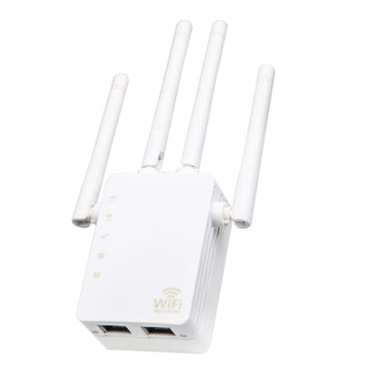 5G/2.4G 1200Mbps WiFi Range Extender WiFi Repeater With 2 Ethernet Ports US Plug White - Broadband Amplifiers by buy2fix | Online Shopping UK | buy2fix