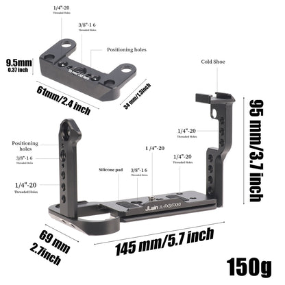 For Sony FX30 FX3 Camera JLWIN Protection Cage Stabilizer Rig, Spec: Rabbit Cage + Top Board - Camera Cage by JLwin | Online Shopping UK | buy2fix