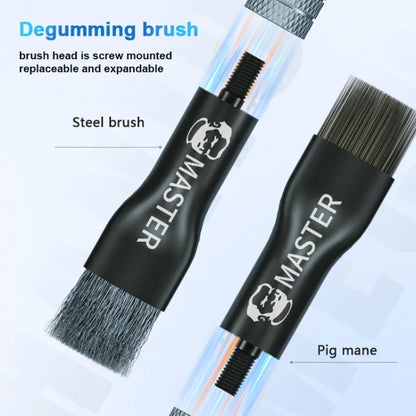 MECHANIC Cell Phone Motherboard Chip Degumming Brush PCB De-Tin Cleaning Cylinder Long Handle Brush, Style: Sideburns - Brushes by MECHANIC | Online Shopping UK | buy2fix