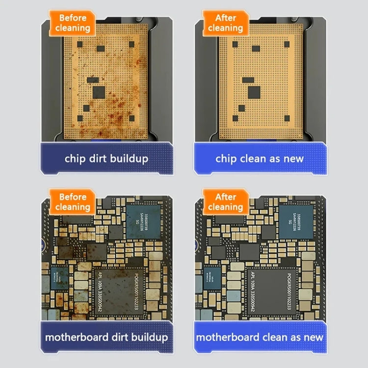 MECHANIC Cell Phone Motherboard Chip Degumming Brush PCB De-Tin Cleaning Cylinder Long Handle Brush, Style: Sideburns - Brushes by MECHANIC | Online Shopping UK | buy2fix