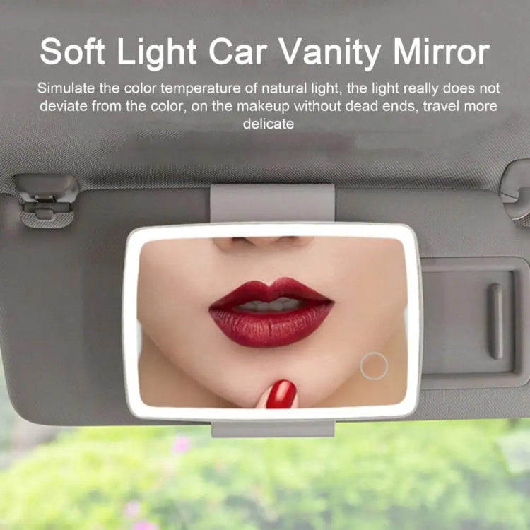 Car Sun Visor LED Light Cosmetic Mirror(White) - Interior Mirrors by buy2fix | Online Shopping UK | buy2fix