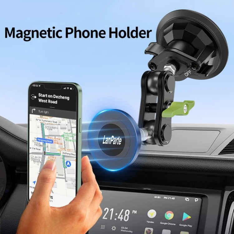 Lanparte Magnetic Car Phone Holder Adjustable Suction Cup Navigation Stand RBA-M01NB - Car Holders by Lanparte | Online Shopping UK | buy2fix