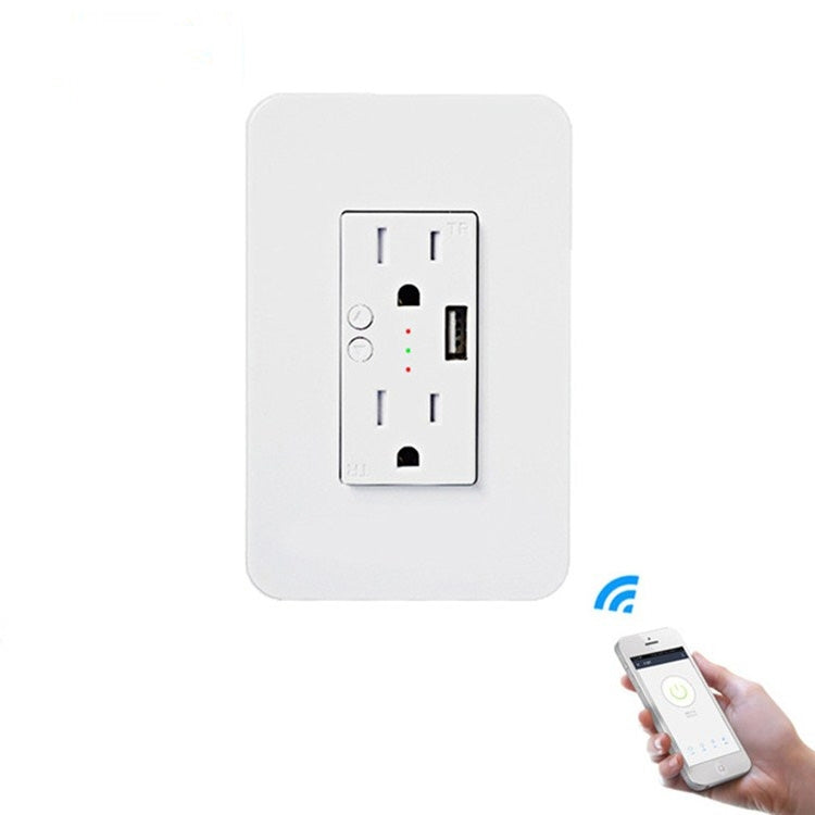 Smart Wall Socket 120 Type WIFI Remote Control Voice Control With USB Socket, Model:American Wall Socket - Consumer Electronics by buy2fix | Online Shopping UK | buy2fix