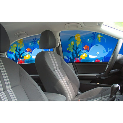 Car Cartoon Magnetic Sunshade Sunscreen Telescopic Collapsible Sunshield, Size:Co-pilot(Amusement Park) - Window Foils & Solar Protection by buy2fix | Online Shopping UK | buy2fix