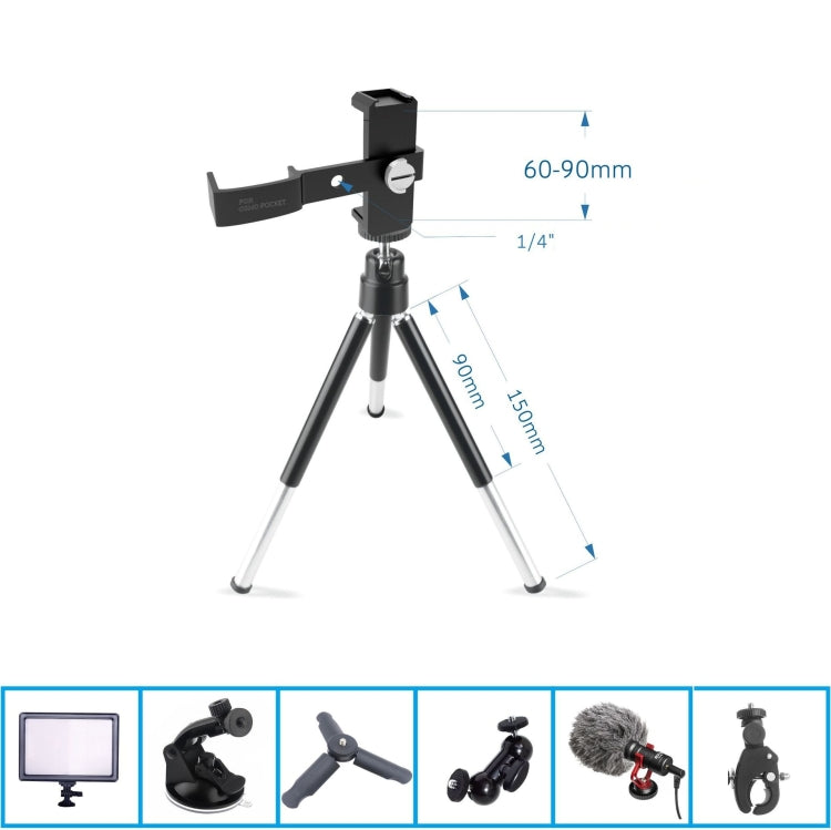 Multi-functional Aluminum Alloy Mount Tripod for DJI OSMO Pocket - DJI & GoPro Accessories by buy2fix | Online Shopping UK | buy2fix