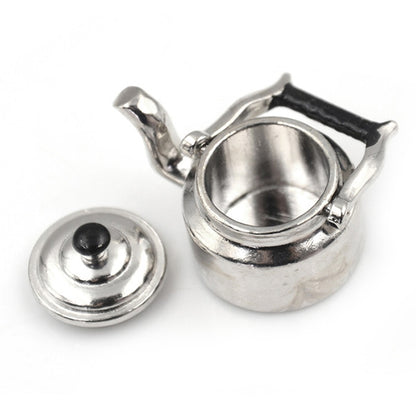 Dollhouse Miniature Metal Tea Kettle Pot Classic Pretend Play Furniture Toys for Kitchen Accessory - Toys & Hobbies by buy2fix | Online Shopping UK | buy2fix