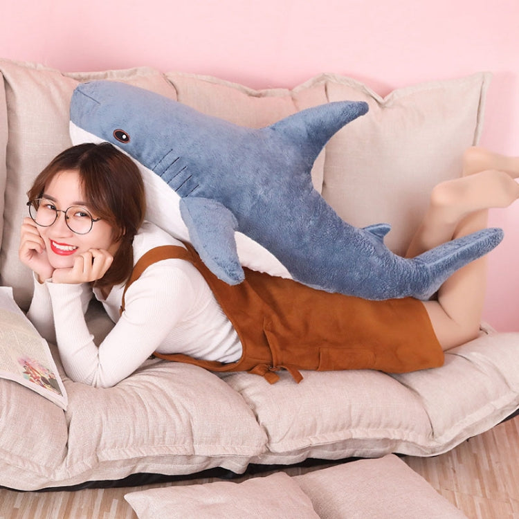 Plush Stuffed Toy Shark Kids Toys Boys Girls Animal Reading Pillow for Birthday Gifts, Height:138cm(Blue) - Soft Toys by buy2fix | Online Shopping UK | buy2fix