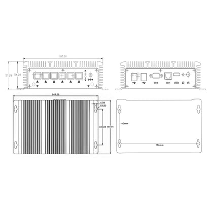 HYSTOU P09-6L Windows / Linux System Mini PC, Intel Celeron 3865U 2 Core 2 Threads up to 1.80GHz, Support mSATA, 8GB RAM DDR3 + 256GB SSD 500GB HDD - Windows Mini PCs by HYSTOU | Online Shopping UK | buy2fix