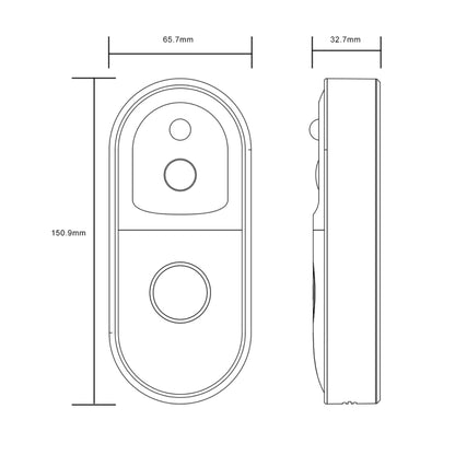 B50 720P Smart WiFi Video Visual Doorbell, Support Phone Remote Monitoring & Night Vision & SD Card (White) - Security by buy2fix | Online Shopping UK | buy2fix