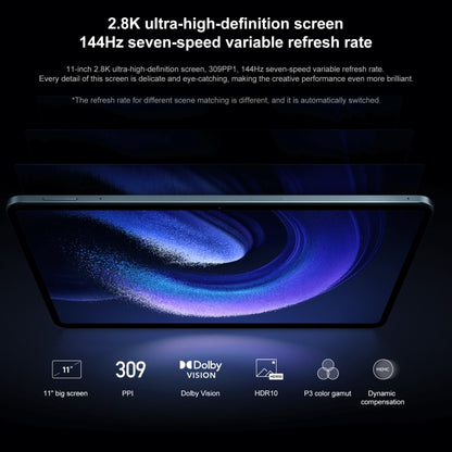 Xiaomi Pad 6 Pro, 11.0 inch, 12GB+256GB, MIUI 14 Qualcomm Snapdragon 8+ 4nm Octa Core up to 3.2GHz, 20MP HD Front Camera, 8600mAh Battery (Blue) - Other by Xiaomi | Online Shopping UK | buy2fix