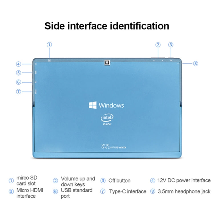 W10 2 in 1 Tablet PC, 10.1 inch, 6GB+64GB, Windows 10 System, Intel Gemini Lake N4120 Quad Core up to 2.6GHz, with Keyboard & Stylus Pen, Support Dual Band WiFi & Bluetooth & TF Card & HDMI, US Plug - Other by buy2fix | Online Shopping UK | buy2fix