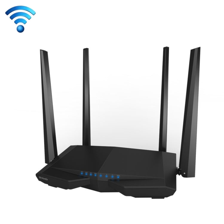 Tenda AC6 AC1200 Smart Dual-Band Wireless Router 5GHz 867Mbps + 2.4GHz 300Mbps WiFi Router with 4*5dBi External Antennas(Black) - Wireless Routers by Tenda | Online Shopping UK | buy2fix