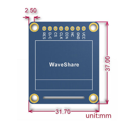 Waveshare 0.95 inch RGB OLED (B), SPI interface, Straight Vertical Pinheader - Modules Expansions Accessories by Waveshare | Online Shopping UK | buy2fix